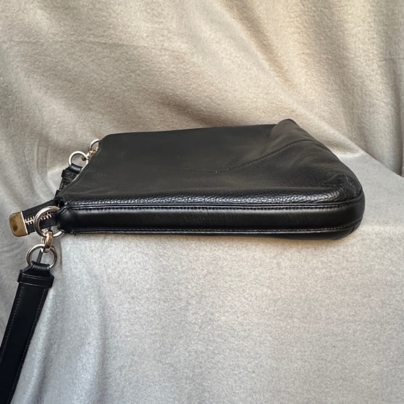 Coach Mae Black Pebbled Leather Large Crossbody File Bag - Picture 6 of 15